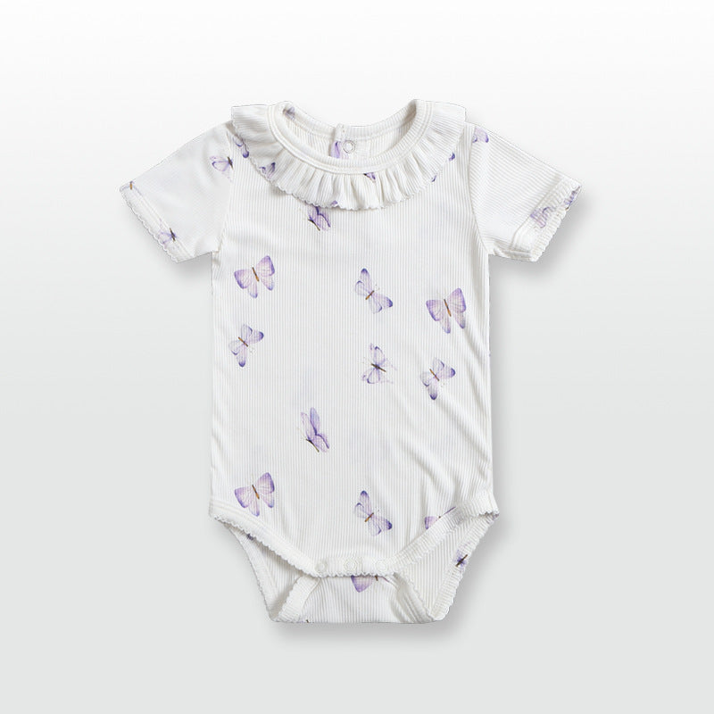 Baby Rib Bamboo Viscose Butterfly Bodysuit