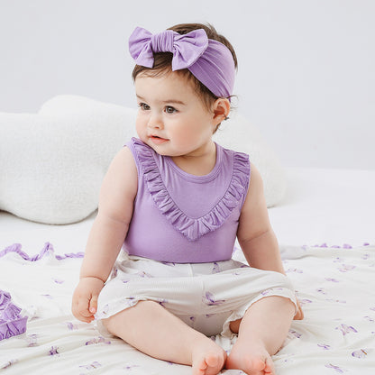 Baby Bamboo Viscose Purple Bodysuit