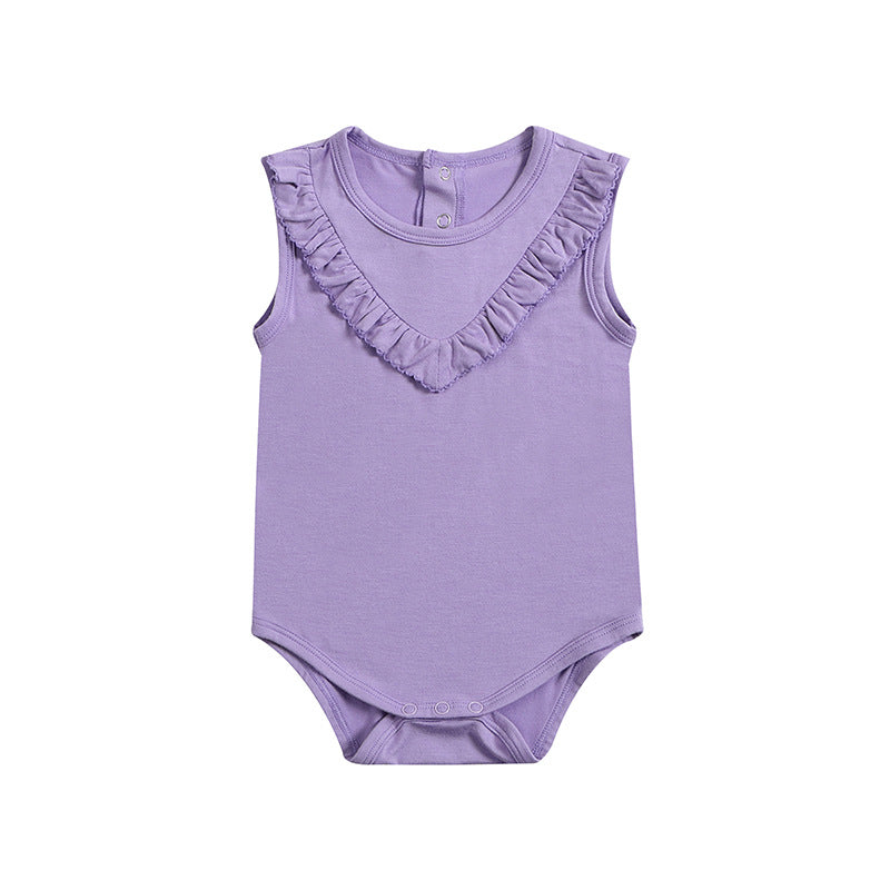 Baby Bamboo Viscose Purple Bodysuit