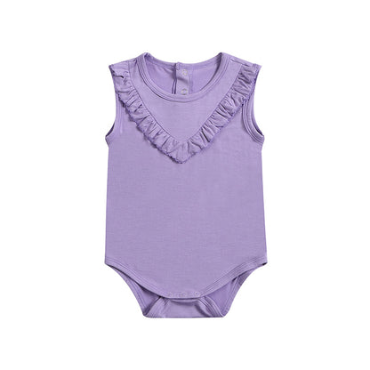 Baby Bamboo Viscose Purple Bodysuit