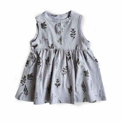 Girls Slub Cotton Sleeveless Dress