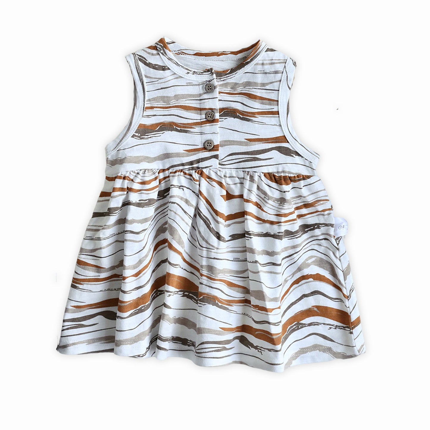 Girls Slub Cotton Sleeveless Dress