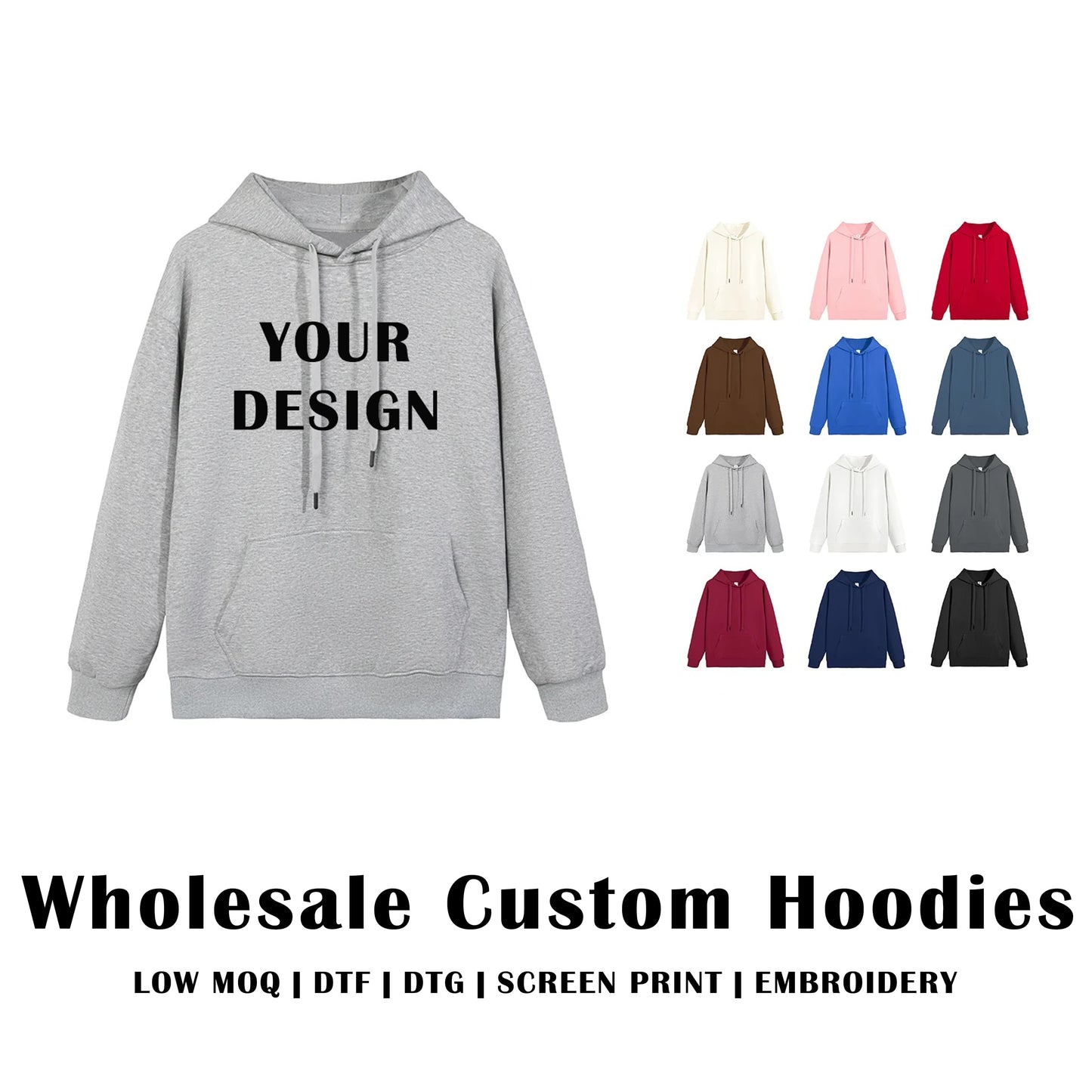 Wholesale Custom Hoodies / 320 GSM Adults & Kids