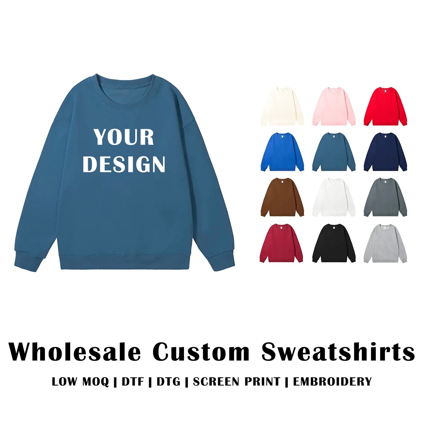 Wholesale Custom Sweatshirt / 320 GSM Adults & Kids