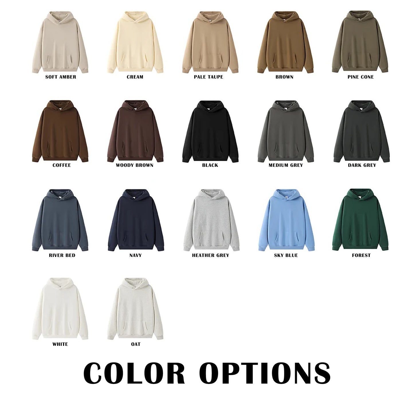 Wholesale Custom Oversized Fleece Hoodies / 350 GSM