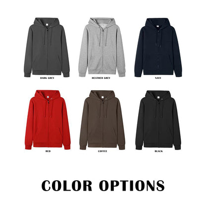 Wholesale Custom Full Zip Up Hoodies/320 GSM