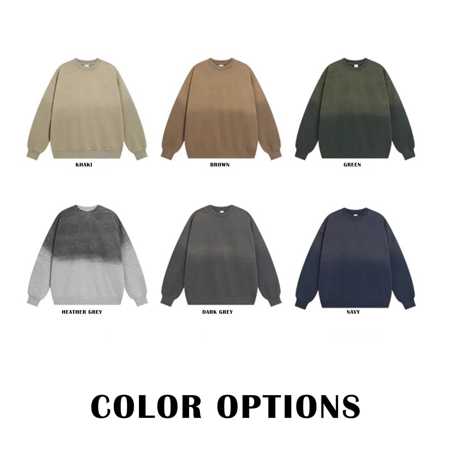 Wholesale Custom Pullover Vintage Washed Sweatshirt/370 GSM