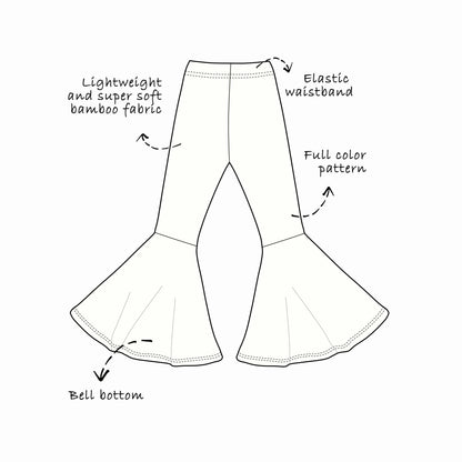 Custom Bamboo Viscose Bell Bottoms 4 Patterns Bundle (25 x 4=100 Pieces)