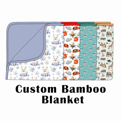 Custom Bamboo Viscose Blankets 20 Pieces in 2-4 Patterns