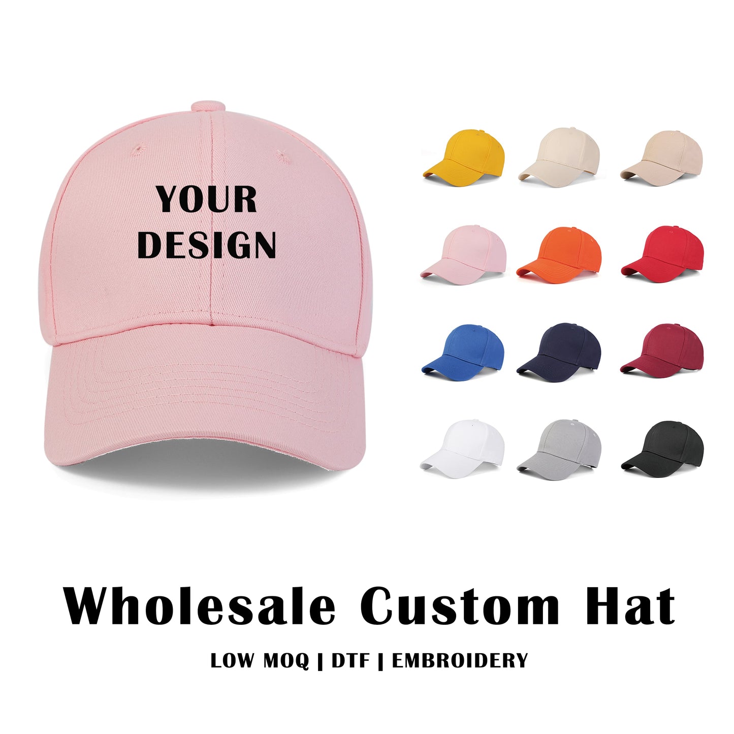 Wholesale Custom Baseball Hat/Cotton