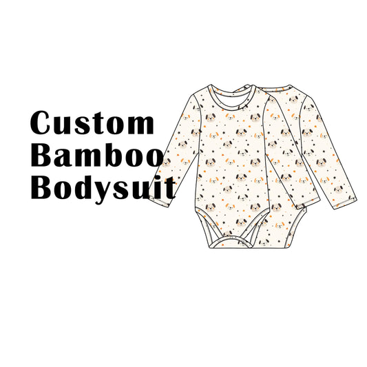 Custom Bamboo Viscose Baby Long Sleeve Bodysuit