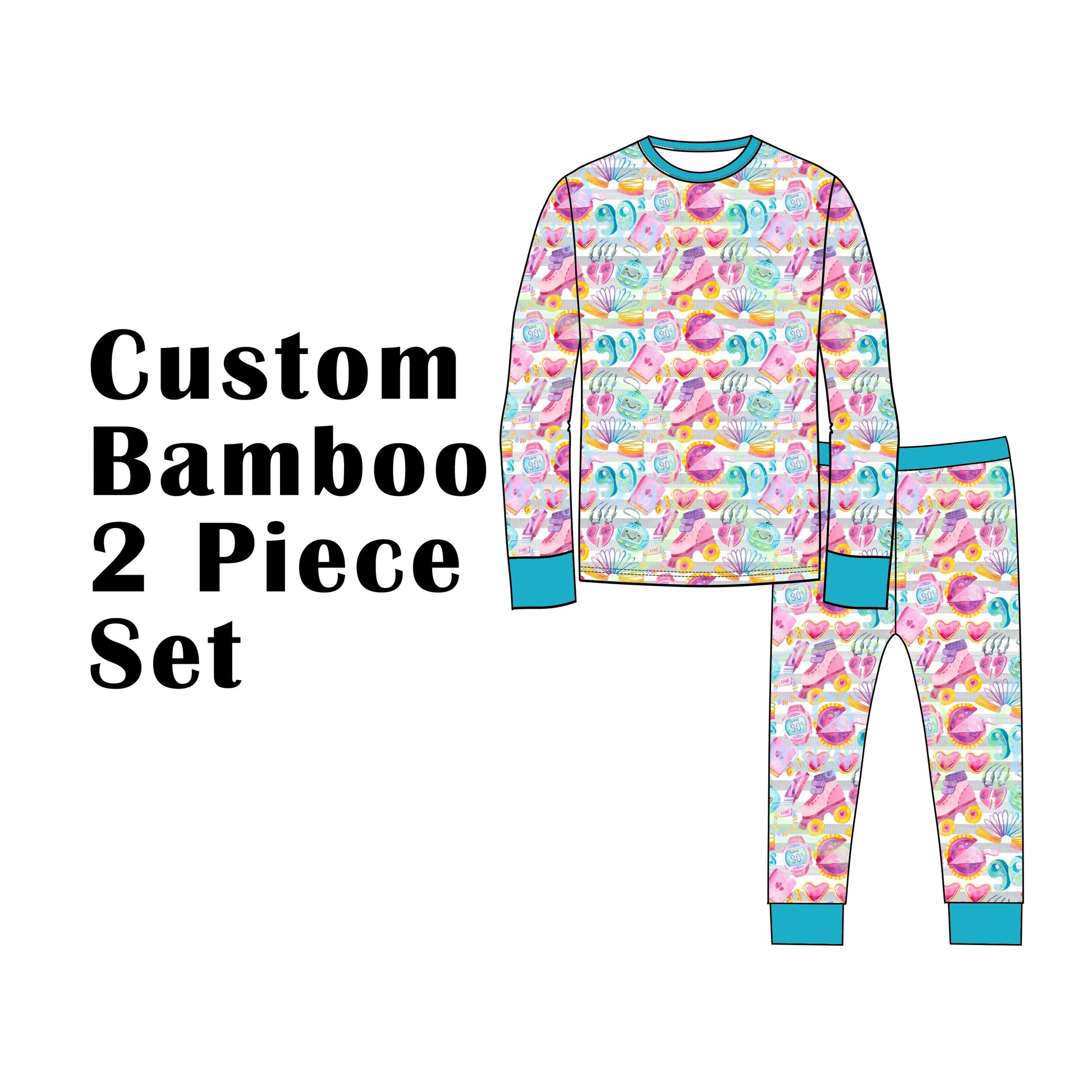 Custom Bamboo Viscose Baby & Toddle & Kids Long 2 piece set- Long Slee –  BLUE SEA CLOTHING