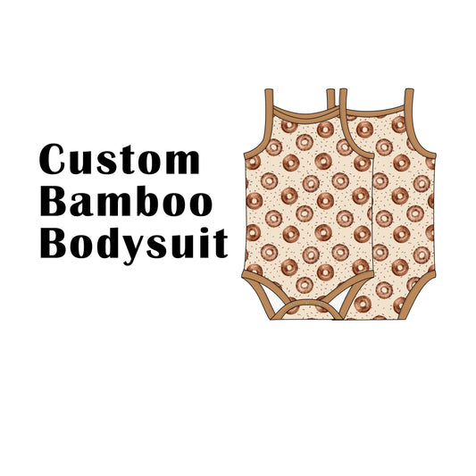 Custom Bamboo Viscose Baby Straps Bodysuit