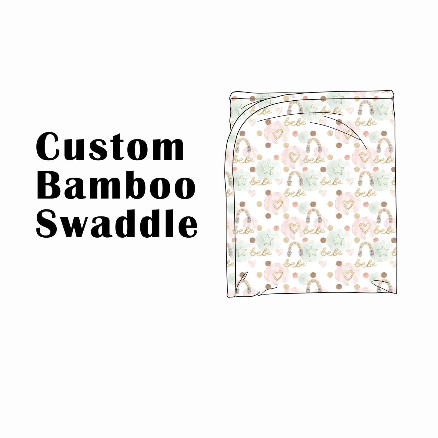 Custom Bamboo Viscose Swaddles 47x47